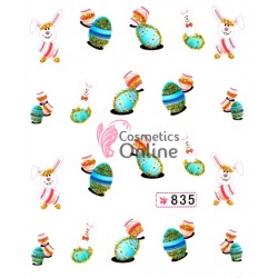 Stickere cu Apa pentru unghii cod 835 Iepurasi de Paste